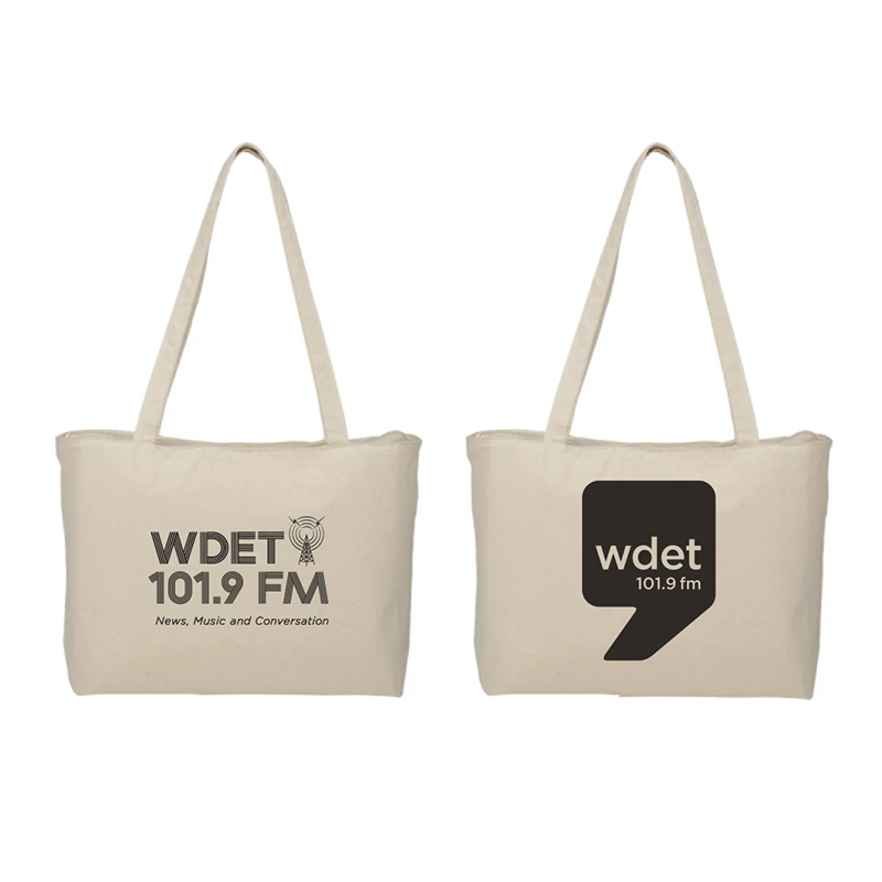 WDET canvas tote bag